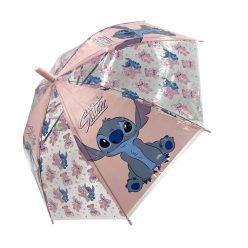 Disney Stitch Halbautomatik-Regenschirm - 74cm - Rosa