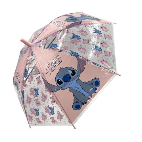 Disney Stitch Halbautomatik-Regenschirm - 74cm - Rosa