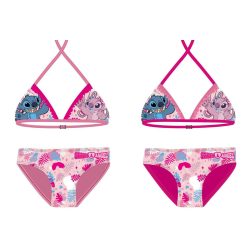   Stitch zweiteiliger Badeanzug für Mädchen - Bikini mit Dreieck-Oberteil - pink - 116