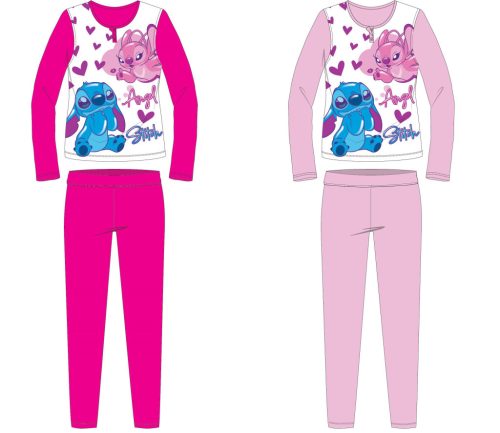 Disney Stitch jersey pamut pizsama - világosrózsaszín - 104