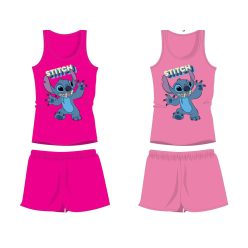   Disney Stitch Baumwoll-Sommer-Set - T-Shirt-Shorts-Set - Rosa - 110