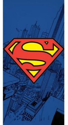 Superman Kinder Strandtuch - 100% Baumwolle - 70x140 cm - dunkelblau