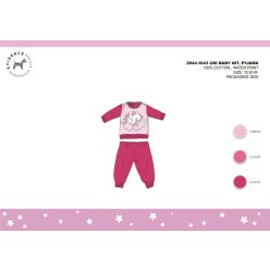 Winter Baumwoll Interlock Baby Pyjama - Einhorn - Pink - 92
