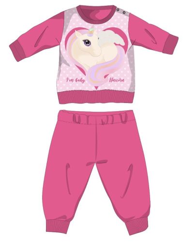 Einhorn-Winter-Baumwollbaby-Pyjama - Interlock-Pyjama - pink - 98