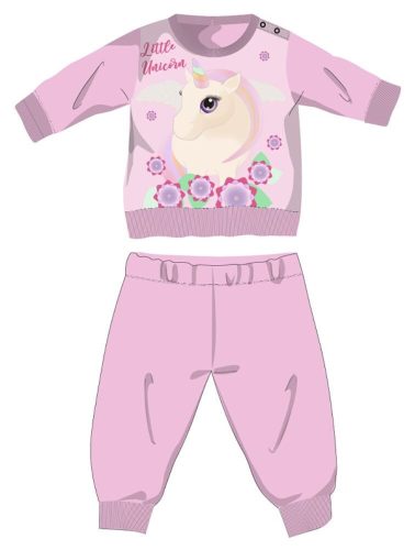 Einhorn-Winter-Baumwollbaby-Pyjama - Interlock-Pyjama - hellrosa - 92