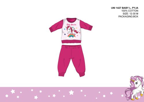 Einhorn-Baby-Pyjama - Jersey-Baumwollpyjama - pink - 92