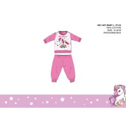 Einhorn-Baby-Pyjama - Jersey-Baumwollpyjama - rosa - 86