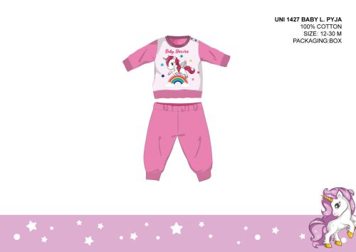 Einhorn-Baby-Pyjama - Jersey-Baumwollpyjama - rosa - 98