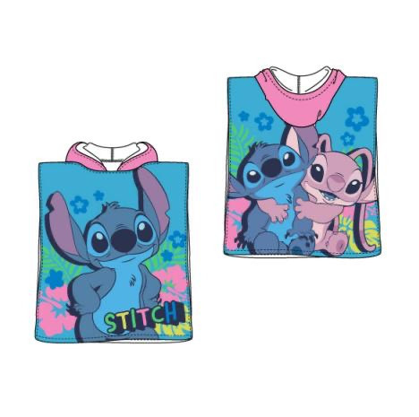 Disney Stitch 100% Baumwollponcho - 55x110 cm