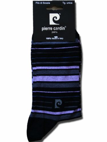 Herren Mercerisierte Anzugsocken - Baumwoll-Sneakersocken - 41-45 - gestreift - Pierre Cardin