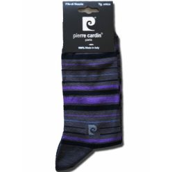  Herren Mercerisierte Anzugsocken - Baumwoll-Sneakersocken - 41-45 - gestreift - Pierre Cardin