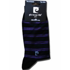   Herren Mercerisierte Anzugsocken - Baumwoll-Sneakersocken - 41-45 - gestreift - Pierre Cardin