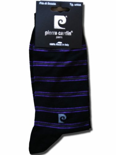 Herren Mercerisierte Anzugsocken - Baumwoll-Sneakersocken - 41-45 - gestreift - Pierre Cardin